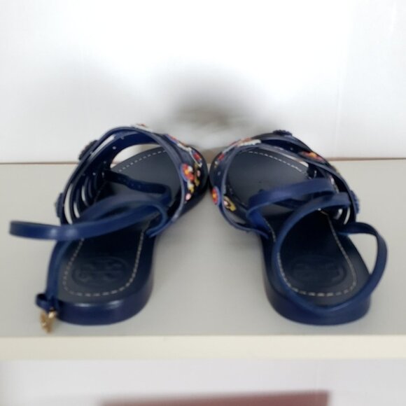 Tory Burch Marguerite Ankle Strap‎ Flat Sandals SZ 6.5 NWOB - Picture 5 of 5